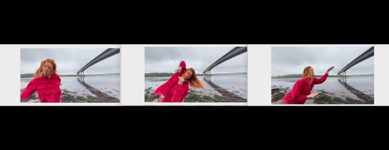 Video stills from 'Bend in the River' (2020) a collaboration with dancer Janie Doherty (click link below)